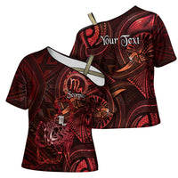 Personalised Polynesia Zodiac Scorpio Cross Shoulder Shirt Galaxy Polynesian Pattern Chest Tattoo Style LT14 - Polynesian Pride