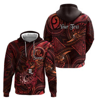 Personalised Polynesia Zodiac Scorpio Hoodie Galaxy Polynesian Pattern Chest Tattoo Style LT14 - Polynesian Pride