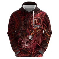 Personalised Polynesia Zodiac Scorpio Hoodie Galaxy Polynesian Pattern Chest Tattoo Style LT14 - Polynesian Pride