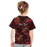 Personalised Polynesia Zodiac Scorpio Kid T Shirt Galaxy Polynesian Pattern Chest Tattoo Style LT14 - Polynesian Pride