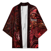 Personalised Polynesia Zodiac Scorpio Kimono Galaxy Polynesian Pattern Chest Tattoo Style LT14 Unisex Red - Polynesian Pride
