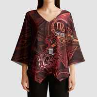 Personalised Polynesia Zodiac Scorpio Kimono Sleeve Blouse Galaxy Polynesian Pattern Chest Tattoo Style LT14 - Polynesian Pride