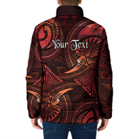 Personalised Polynesia Zodiac Scorpio Padded Jacket Galaxy Polynesian Pattern Chest Tattoo Style