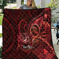 Personalised Polynesia Zodiac Scorpio Quilt Galaxy Polynesian Pattern Chest Tattoo Style LT14 Red - Polynesian Pride