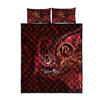 Personalised Polynesia Zodiac Scorpio Quilt Bed Set Galaxy Polynesian Pattern Chest Tattoo Style LT14 - Polynesian Pride