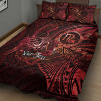 Personalised Polynesia Zodiac Scorpio Quilt Bed Set Galaxy Polynesian Pattern Chest Tattoo Style LT14 - Polynesian Pride
