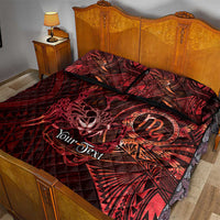 Personalised Polynesia Zodiac Scorpio Quilt Bed Set Galaxy Polynesian Pattern Chest Tattoo Style LT14 - Polynesian Pride