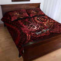 Personalised Polynesia Zodiac Scorpio Quilt Bed Set Galaxy Polynesian Pattern Chest Tattoo Style LT14 - Polynesian Pride