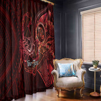 Personalised Polynesia Zodiac Scorpio Window Curtain Galaxy Polynesian Pattern Chest Tattoo Style LT14 - Polynesian Pride