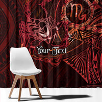 Personalised Polynesia Zodiac Scorpio Window Curtain Galaxy Polynesian Pattern Chest Tattoo Style LT14 - Polynesian Pride