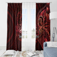 Personalised Polynesia Zodiac Scorpio Window Curtain Galaxy Polynesian Pattern Chest Tattoo Style LT14 - Polynesian Pride