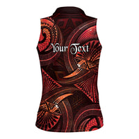 Personalised Polynesia Zodiac Scorpio Women Sleeveless Polo Shirt Galaxy Polynesian Pattern Chest Tattoo Style LT14 - Polynesian Pride