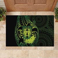 Kia Orana Kuki Airani Rubber Doormat Cook Islands Tangaroa God Tatau Green LT14 Green - Polynesian Pride