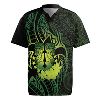 Kia Orana Kuki Airani Rugby Jersey Cook Islands Tangaroa God Tatau Green