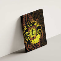 Kia Orana Kuki Airani Canvas Wall Art Cook Islands Tangaroa God Tatau Gold