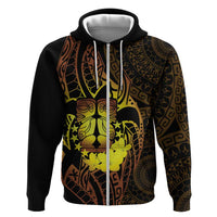 Kia Orana Kuki Airani Hoodie Cook Islands Tangaroa God Tatau Gold
