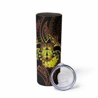 Kia Orana Kuki Airani Skinny Tumbler Cook Islands Tangaroa God Tatau Gold