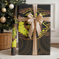 Kia Orana Kuki Airani Wrapping Paper Cook Islands Tangaroa God Tatau Gold - Polynesian Pride