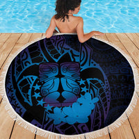 Kia Orana Kuki Airani Beach Blanket Cook Islands Tangaroa God Tatau Purple