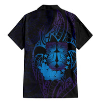 Kia Orana Kuki Airani Family Matching Mermaid Dress and Hawaiian Shirt Cook Islands Tangaroa God Tatau Purple