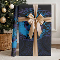 Kia Orana Kuki Airani Wrapping Paper Cook Islands Tangaroa God Tatau Purple - Polynesian Pride