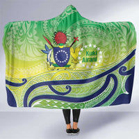Te Maeva Nui Cook Islands Hooded Blanket 60th Independence Anniversary Proud LT14 One Size Green - Polynesian Pride