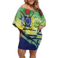 Te Maeva Nui Cook Islands Off Shoulder Short Dress 60th Independence Anniversary Proud