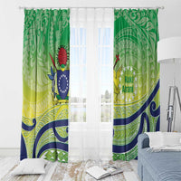 Te Maeva Nui Cook Islands Window Curtain 60th Independence Anniversary Proud