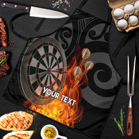 Personalised Aotearoa Darts Apron Maori Koru Flaming Dartboard - Polynesian Pride