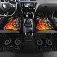 Personalised Aotearoa Darts Car Mats Maori Koru Flaming Dartboard