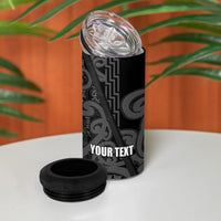 Maori Language Week Personalised 4 in 1 Can Cooler Tumbler Kia Mau Ki To Ukaipo Grey Color LT14 - Polynesian Pride
