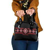 Aotearoa Atua Tumatauenga Shoulder Handbag Maori God Of War Taniko Motifs LT14 One Size Red - Polynesian Pride