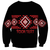 Aotearoa Atua Tumatauenga Personalised Sweatshirt Maori God Of War Taniko Motifs LT14 - Polynesian Pride