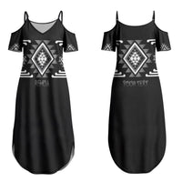 Aotearoa Atua Rehua Personalised Couples Matching Summer Maxi Dress and Hawaiian Shirt Maori God Of Healing Taniko Motifs LT14 - Polynesian Pride