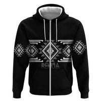 Aotearoa Atua Rehua Personalised Hoodie Maori God Of Healing Taniko Motifs LT14 Zip Hoodie Grey - Polynesian Pride