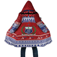 Personalised Toa Samoa Rugby Christmas Cloak Ula Fala Samoan Pattern Red LT14 Unisex Red - Polynesian Pride