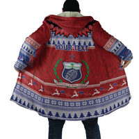 Personalised Toa Samoa Rugby Christmas Cloak Ula Fala Samoan Pattern Red LT14 - Polynesian Pride