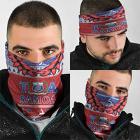 Toa Samoa Rugby Christmas Neck Gaiter Ula Fala Samoan Pattern Red LT14 - Polynesian Pride