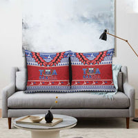 Toa Samoa Rugby Christmas Pillow Cover Ula Fala Samoan Pattern Red LT14 - Polynesian Pride