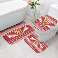 Tonga Rugby Christmas Bathroom Set Mate Maa Tonga Ngatu Pattern - Polynesian Pride
