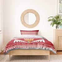 Tonga Rugby Christmas Bedding Set Mate Maa Tonga Ngatu Pattern LT14 - Polynesian Pride