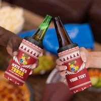 Personalised Tonga Rugby Christmas 4 in 1 Can Cooler Tumbler Mate Maa Tonga Ngatu Pattern LT14 - Polynesian Pride