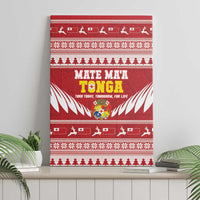 Tonga Rugby Christmas Canvas Wall Art Mate Maa Tonga Ngatu Pattern LT14 - Polynesian Pride