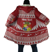 Personalised Tonga Rugby Christmas Cloak Mate Maa Tonga Ngatu Pattern LT14 - Polynesian Pride