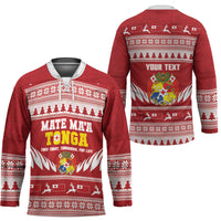 Personalised Tonga Rugby Christmas Hockey Jersey Mate Maa Tonga Ngatu Pattern LT14 - Polynesian Pride