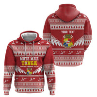 Personalised Tonga Rugby Christmas Hoodie Mate Maa Tonga Ngatu Pattern LT14 - Polynesian Pride