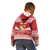 Personalised Tonga Rugby Christmas Kid Hoodie Mate Maa Tonga Ngatu Pattern LT14 - Polynesian Pride