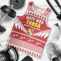 Personalised Tonga Rugby Christmas Men Tank Top Mate Maa Tonga Ngatu Pattern LT14 - Polynesian Pride
