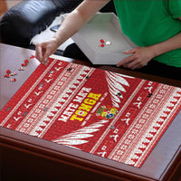 Tonga Rugby Christmas Puzzle Mate Maa Tonga Ngatu Pattern LT14 - Polynesian Pride