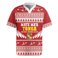 Personalised Tonga Rugby Christmas Rugby Jersey Mate Maa Tonga Ngatu Pattern - Polynesian Pride